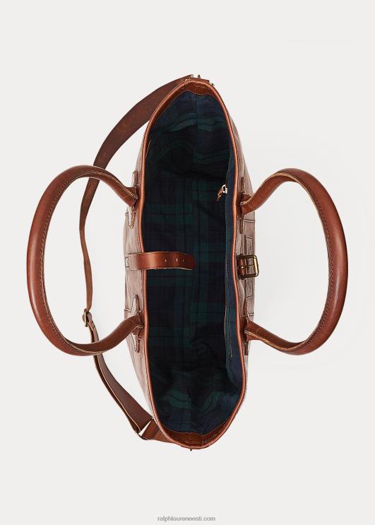 Ralph Lauren mehed pärand trummeldatud nahast kott PR0V2338 sadul