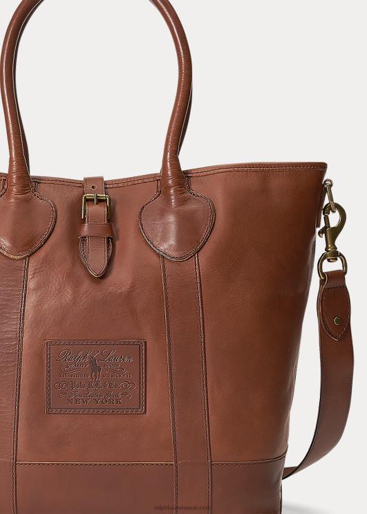 Ralph Lauren mehed pärand trummeldatud nahast kott PR0V2338 sadul