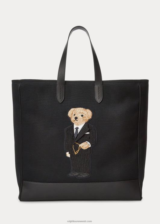 Ralph Lauren mehed polo karu lõuend ja vasikanahast kandik PR0V9014 must