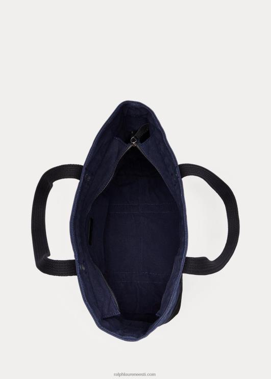 Ralph Lauren mehed suur poni lõuendist kandekott PR0V2743 tumesinine/must