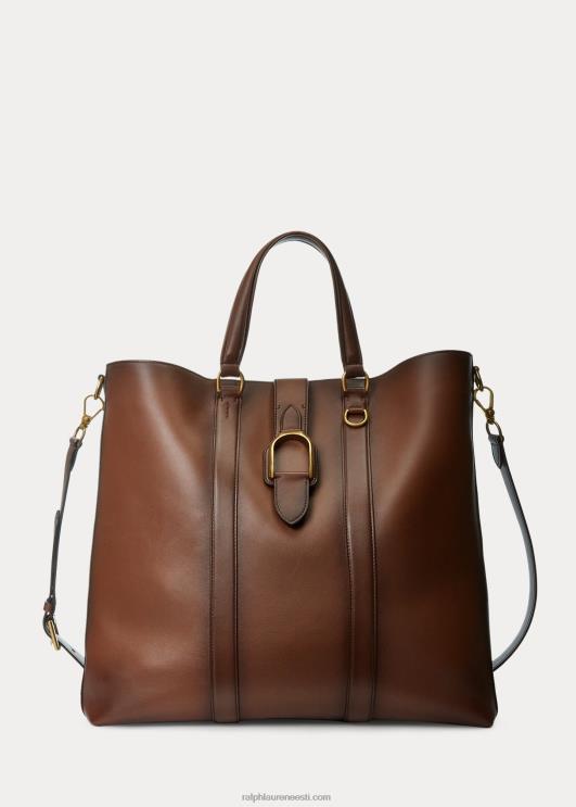 Ralph Lauren mehed welingtoni poleeritud vasikanahast kandik PR0V8988 tumepruun/kastan