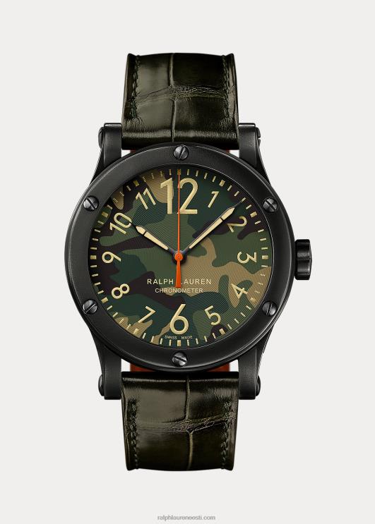 Ralph Lauren mehed 39 mm kronomeetri teras PR0V2818 camo dial
