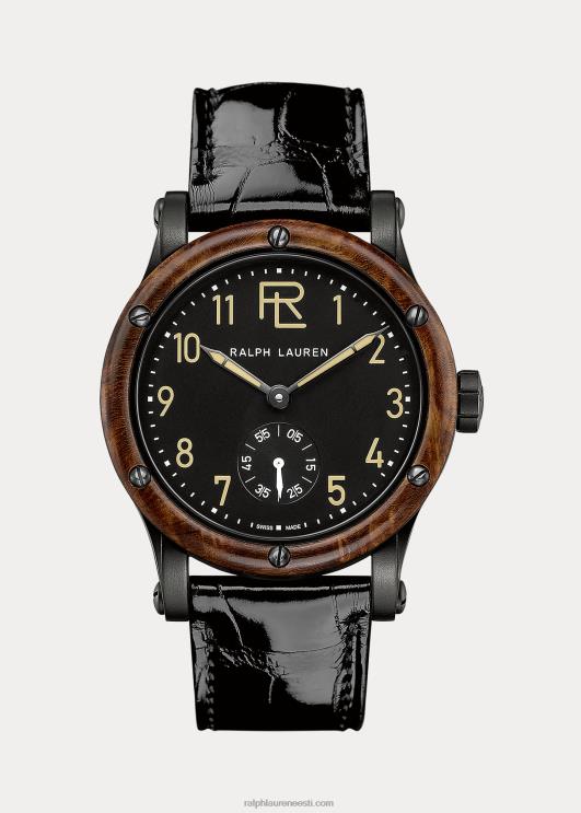 Ralph Lauren mehed 39 mm terasest PR0V2866 must numbrilaud