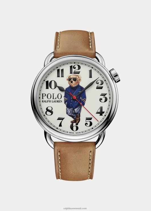 Ralph Lauren mehed 42 mm merepolo karukell PR0V2803 valge sihverplaat