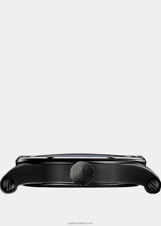 Ralph Lauren mehed 45 mm karkass teras PR0V2865 must skelett sihverplaat