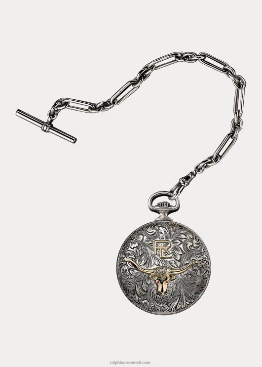 Ralph Lauren mehed 50 mm hõbedast taskukell PR0V2841