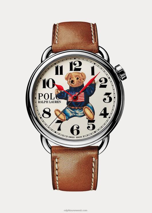 Ralph Lauren mehed istuv polo karu 42 mm terasest käekell PR0V2799 valge sihverplaat