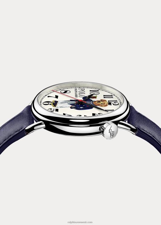 Ralph Lauren mehed karu riviera käekell PR0V2802 valge sihverplaat