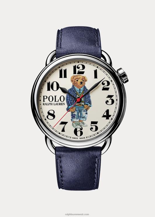 Ralph Lauren mehed kriketi polokaru 42 mm terasest käekell PR0V2801 valge sihverplaat