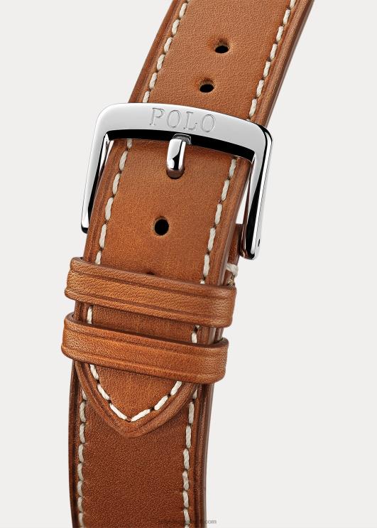 Ralph Lauren mehed polo kella roheline sihverplaat PR0V9726