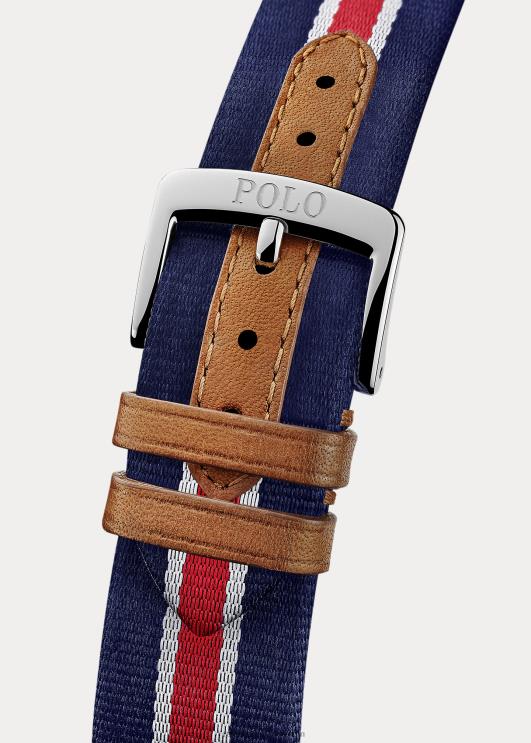 Ralph Lauren mehed triibuline siidist kellarihm PR0V2643 punane/valge/sinine triip