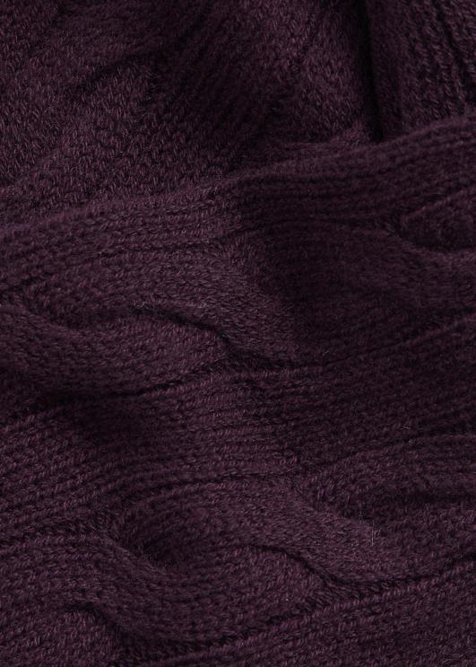 Ralph Lauren mehed kaabliga kootud kašmiirist sall PR0V2793 mõisalilla