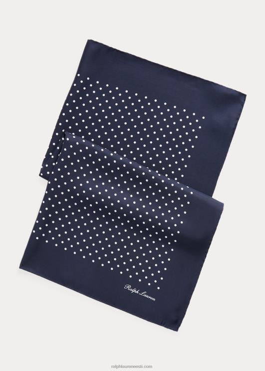 Ralph Lauren mehed täpiline siidist sall PR0V9019 merevägi