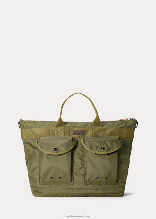 Ralph Lauren mehed nailonist lõuendist tarbekott PR0V8873 oliivikarva