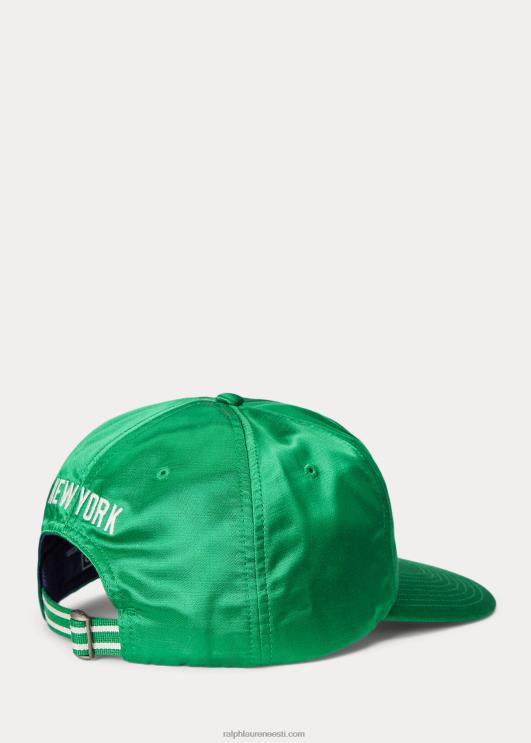 Ralph Lauren mehed šenill-plaastriga satiinist pallimütsike PR0V2431 sportlik roheline
