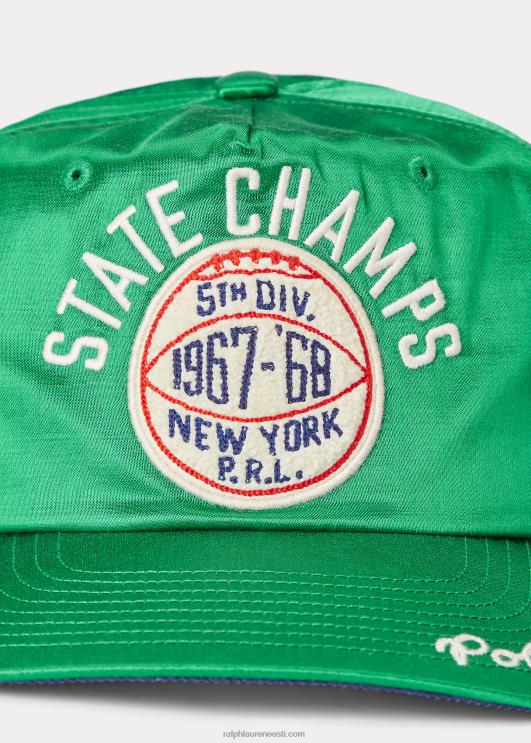 Ralph Lauren mehed šenill-plaastriga satiinist pallimütsike PR0V2431 sportlik roheline