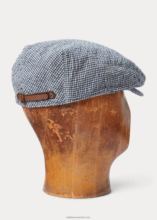 Ralph Lauren mehed gingham seersucker juhi müts PR0V2227 sinine tšekk