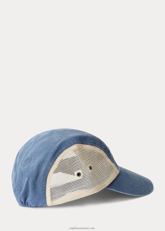 Ralph Lauren mehed indigo toimse ja võrguga viiepaneeliline kork PR0V2359 vana kuninglik