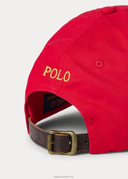 Ralph Lauren mehed kuu uusaasta toimse palli müts PR0V2739 rl punane