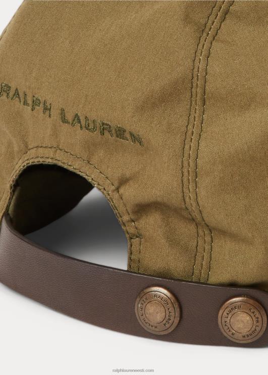Ralph Lauren mehed lambanahast viimistlusega lõuendist viie paneeliga kork PR0V2223 oliiviöö/inglise pruun