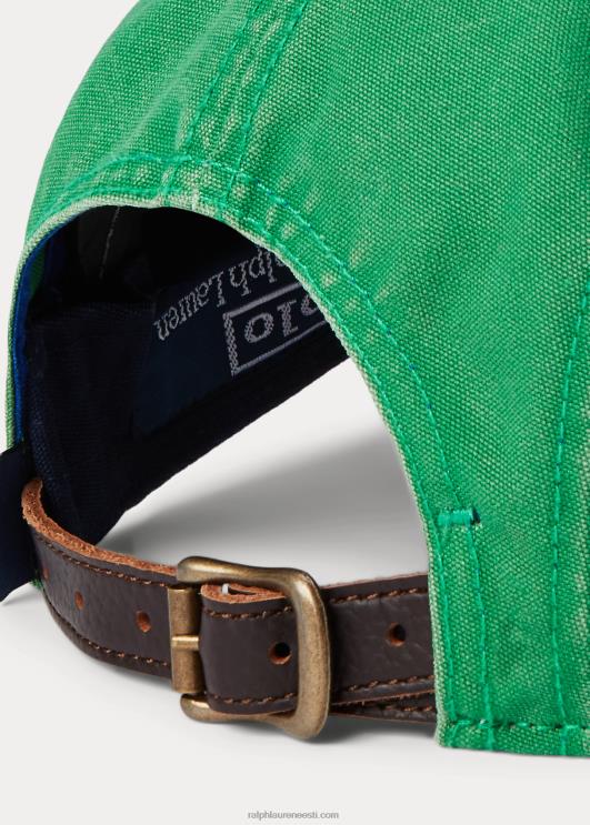 Ralph Lauren mehed logoga lõuend viie paneeliga kork PR0V2449 optika roheline