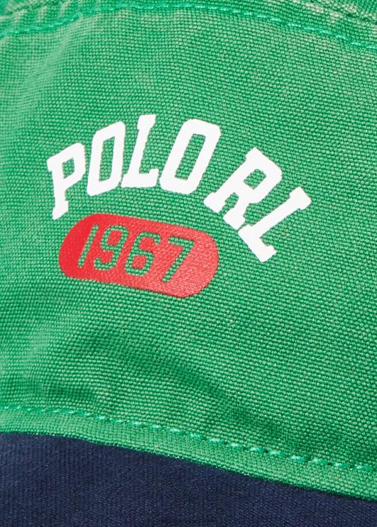 Ralph Lauren mehed logoga lõuend viie paneeliga kork PR0V2449 optika roheline