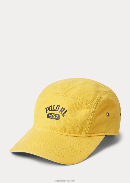 Ralph Lauren mehed logoga lõuend viie paneeliga kork PR0V2453 kollauim