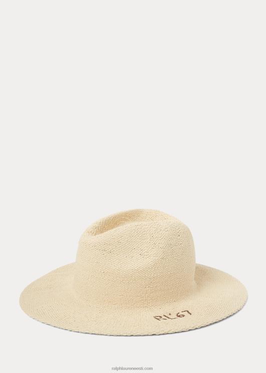 Ralph Lauren mehed logoga tikitud õlgkübar PR0V2432 loomulik