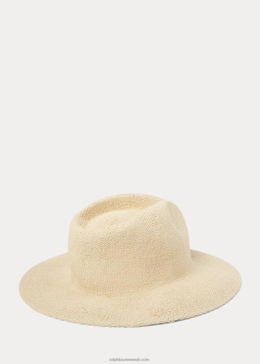 Ralph Lauren mehed logoga tikitud õlgkübar PR0V2432 loomulik