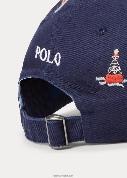 Ralph Lauren mehed meretindiga tikitud toimse kuulkork PR0V2442 Newporti merevägi
