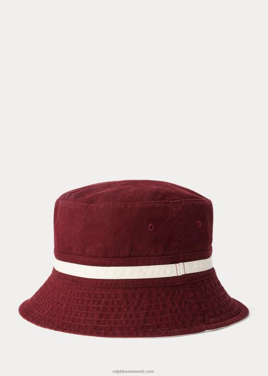 Ralph Lauren mehed morehouse kollektsiooni koppkübar PR0V2632 juhend kreem/rikas rubiin