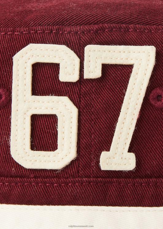 Ralph Lauren mehed morehouse kollektsiooni koppkübar PR0V2632 juhend kreem/rikas rubiin