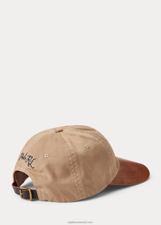 Ralph Lauren mehed nahast tikitud toimne müts PR0V2430 ranniku beež