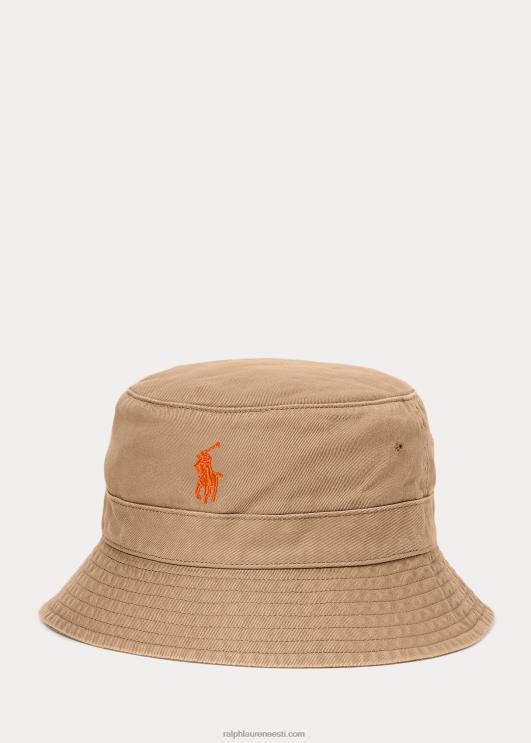 Ralph Lauren mehed puuvillane chino ämbrimüts PR0V2289 saatmine tan