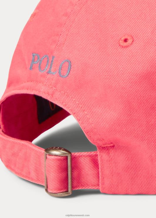 Ralph Lauren mehed puuvillane chino palli müts PR0V2493 punane taevas