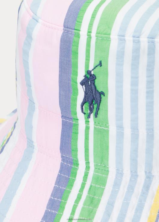 Ralph Lauren mehed triibuline seersucker koppkübar PR0V2438 multi lõbus särk