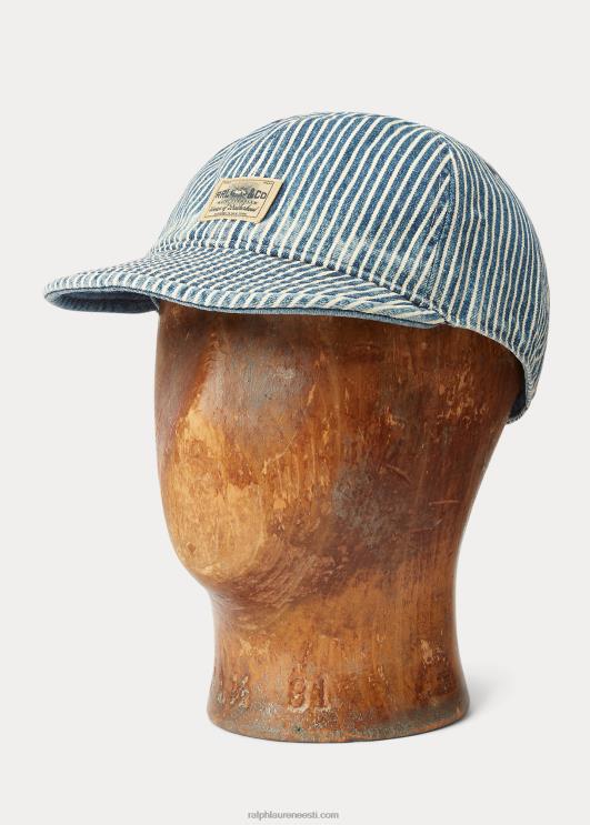 Ralph Lauren mehed triibuline toimne müts PR0V8832 indigo