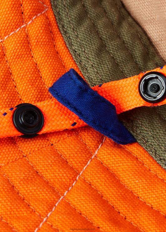 Ralph Lauren mehed värviplokiga lõuendist ämbrikübar PR0V2214 vintage khaki multi