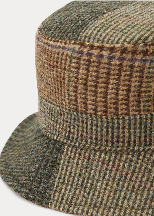 Ralph Lauren mehed villane tviid lapitehnikas ämbrimüts PR0V2740 lapitöö multi