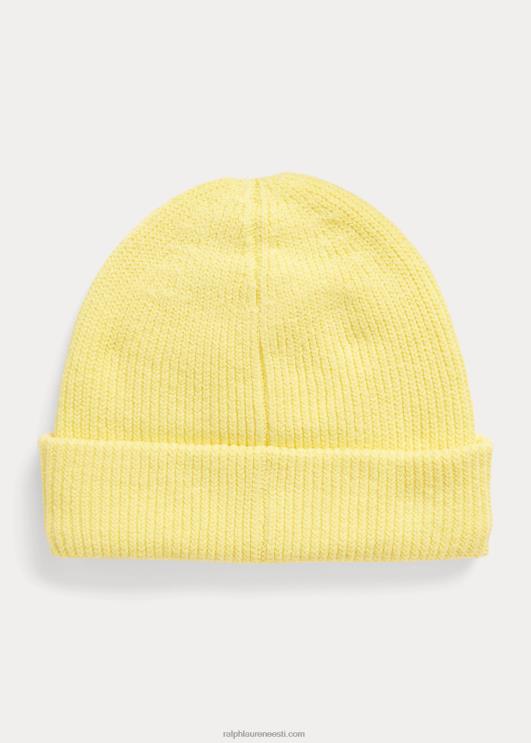 Ralph Lauren mehed signatuur poni ribiga kootud nokamüts PR0V2444 sidrunipuru