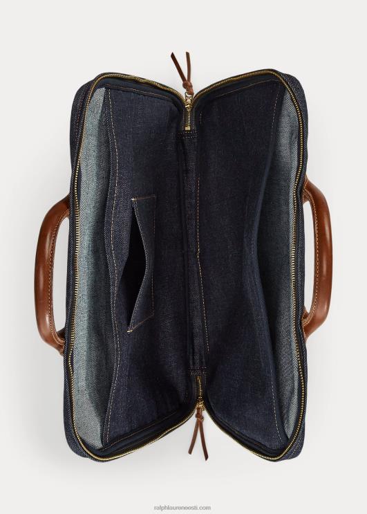 Ralph Lauren mehed nahkkattega teksakohver PR0V8859 indigo