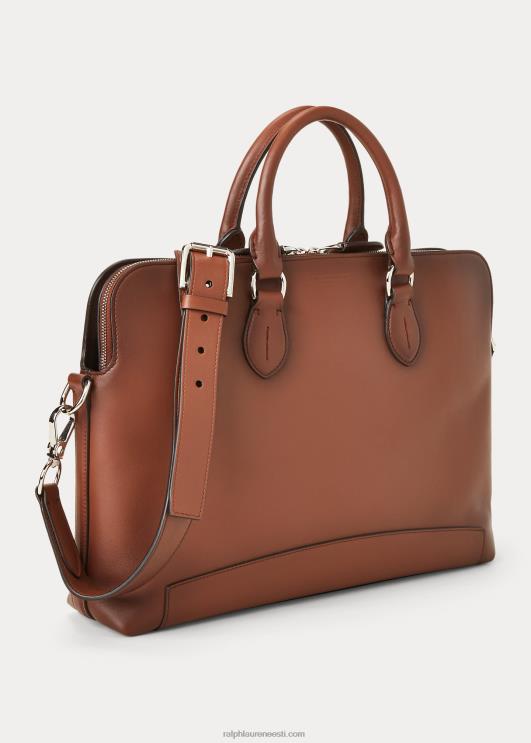 Ralph Lauren mehed poleeritud vasikanahast reisikohver PR0V2659 kastan