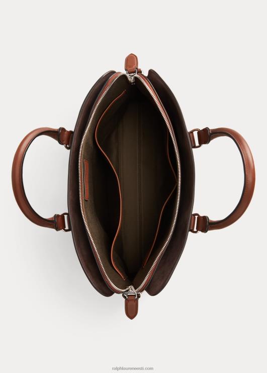 Ralph Lauren mehed poleeritud vasikanahast reisikohver PR0V2659 kastan