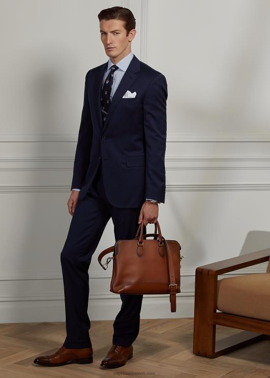 Ralph Lauren mehed poleeritud vasikanahast reisikohver PR0V2659 kastan