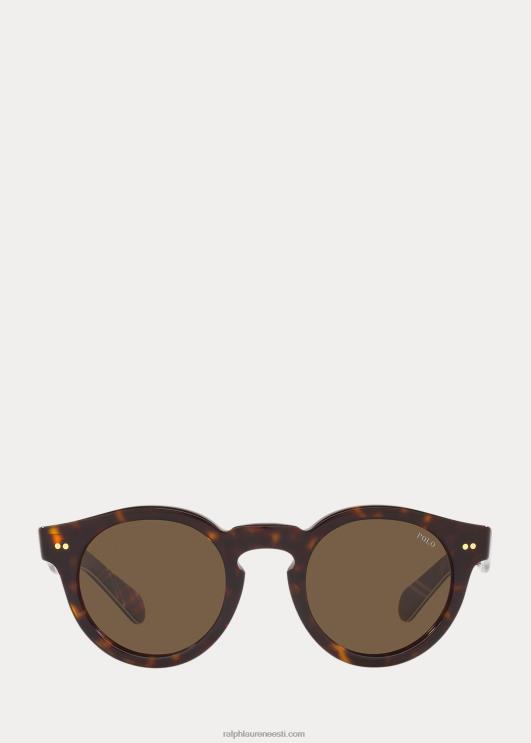 Ralph Lauren mehed ruudulised panto päikeseprillid PR0V8756 läikiv tume havanna