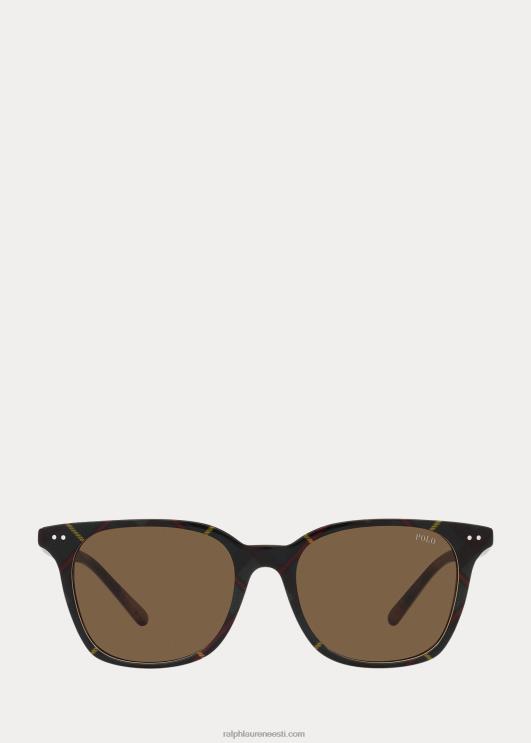 Ralph Lauren mehed ruudulised ruudukujulised päikeseprillid PR0V8758 läikiv kleit gordon