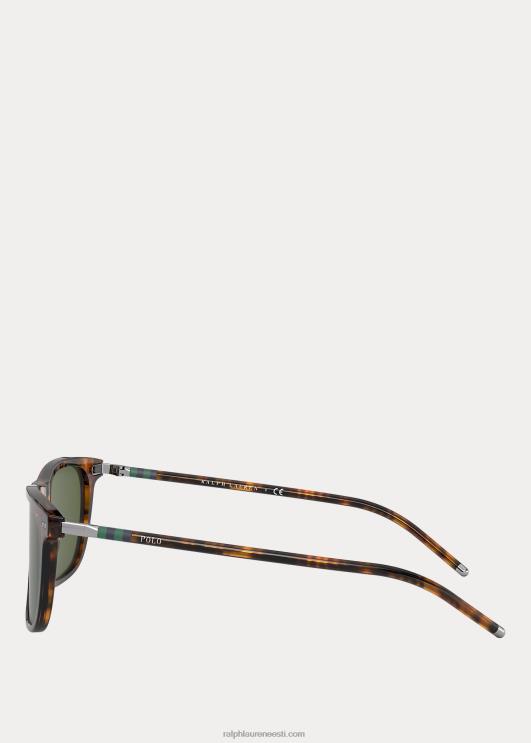 Ralph Lauren mehed triibulised kollegiaalsed päikeseprillid PR0V2776 läikiv havanna jerry