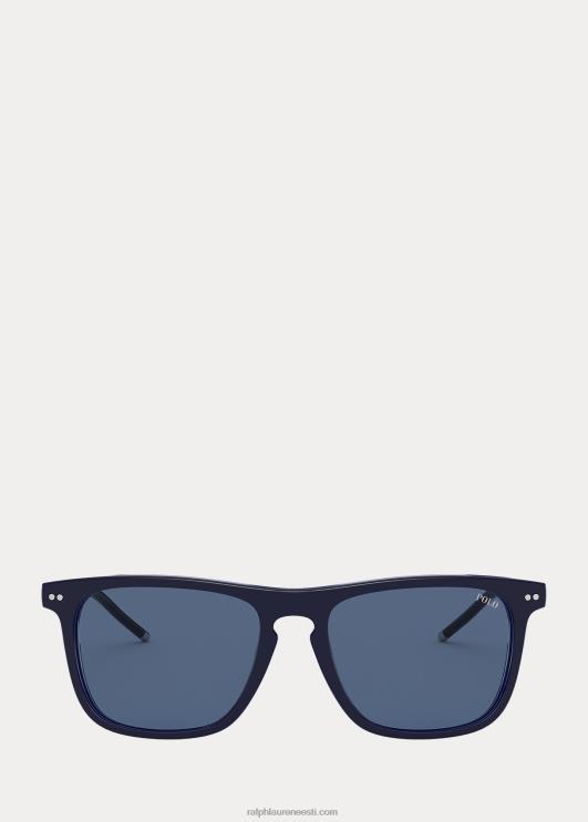 Ralph Lauren mehed triibulised kollegiaalsed päikeseprillid PR0V2778 läikiv top Navy on royal