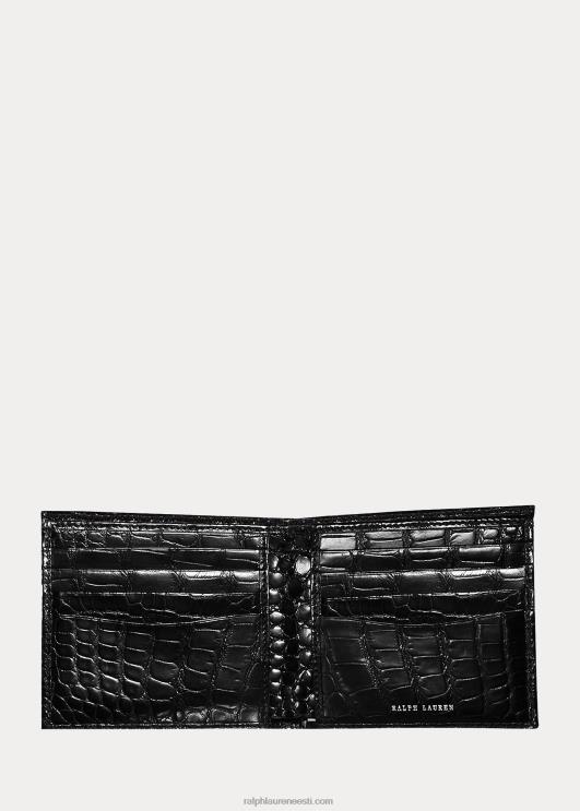 Ralph Lauren mehed alligaator hipsteri rahakott PR0V9045 must