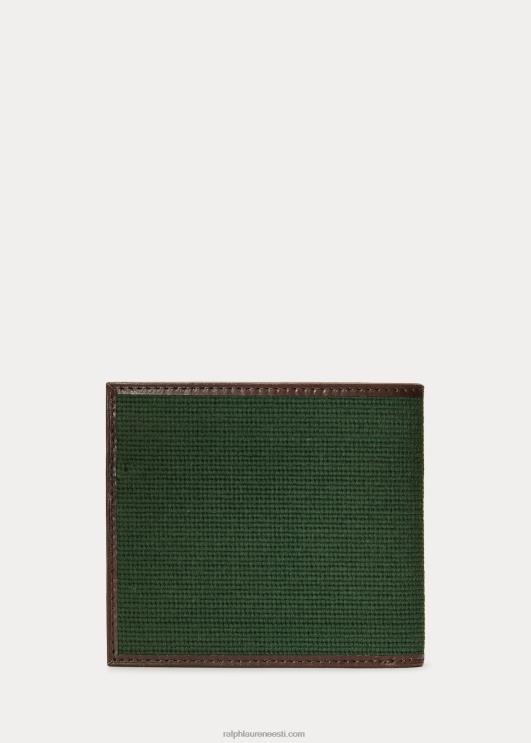 Ralph Lauren mehed crest nõelotsaga rahakott PR0V2746 roheline